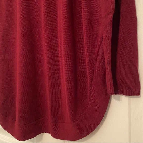 NWT Mud Pie Lawton Sweater Tunic Burgundy L - Picture 6 of 11